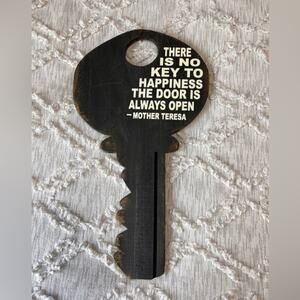 Mother Theresa Quote No Key To‎ Happiness Wood Plaque Sign